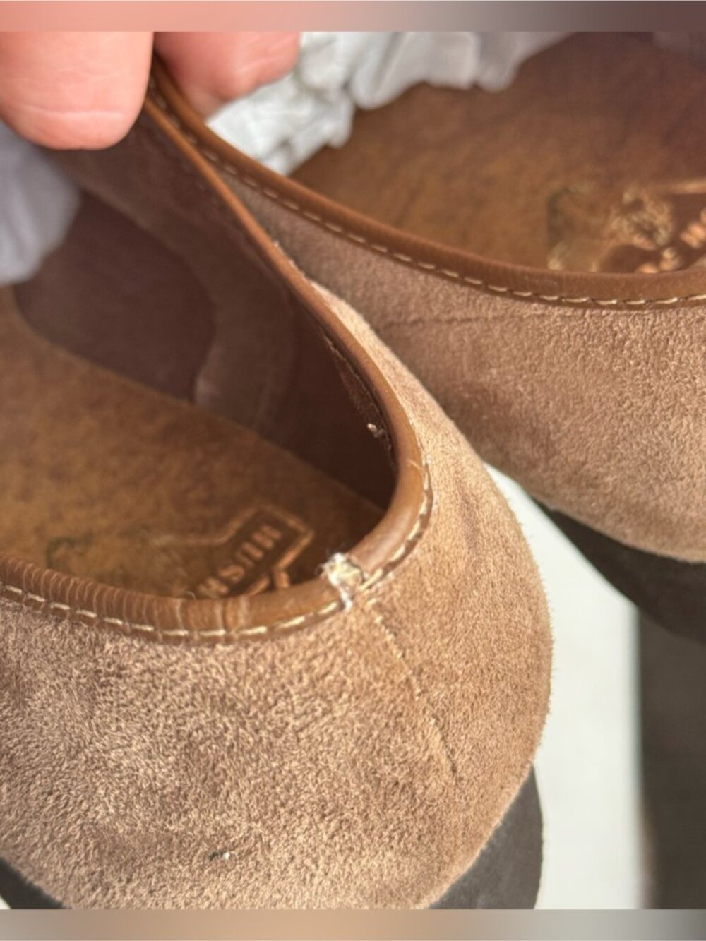 Hush Puppies Brown Suede Loafers Men 8,5 Wide Made in Canada NOS - Picture 7 of 9